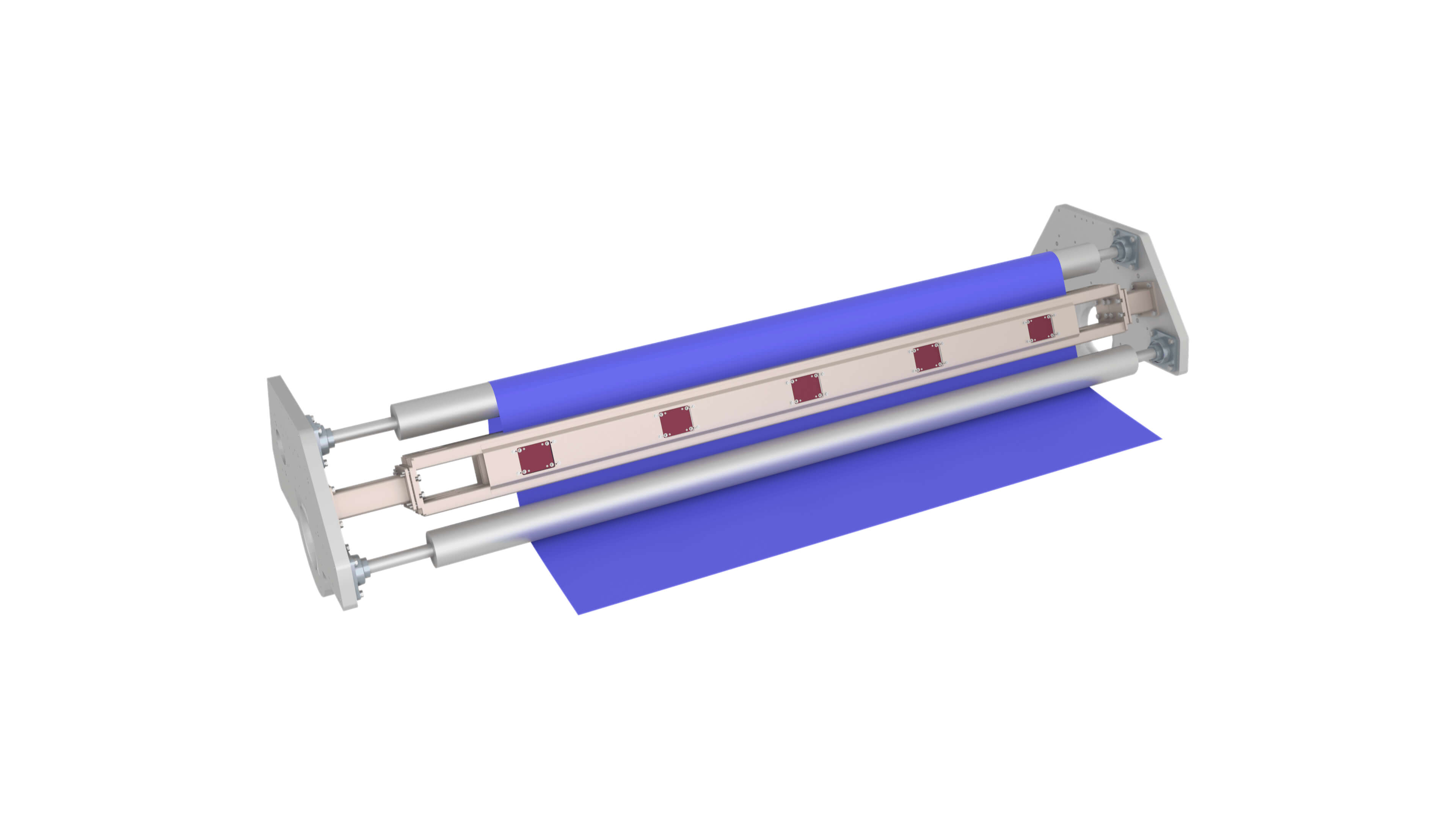 Mounting bridge for beam integration to multiple Sensor M für sheet resistance, metal layer thickness or resistivity measurement