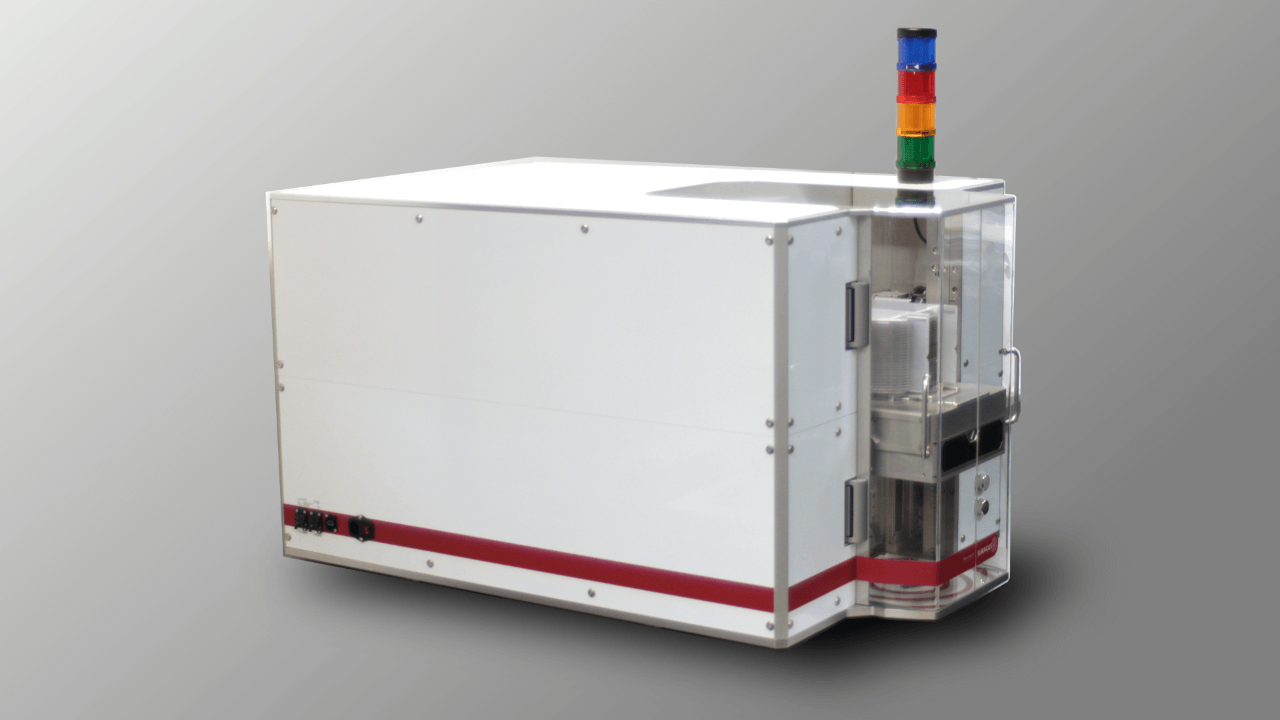 Side view of the EddyCus® ResMapper – fully automated wafer mapping device with automated wafer handling system