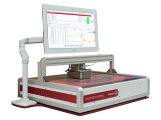 Single point sheet resistance tester EddyCus® TF lab 4040SR with wafer