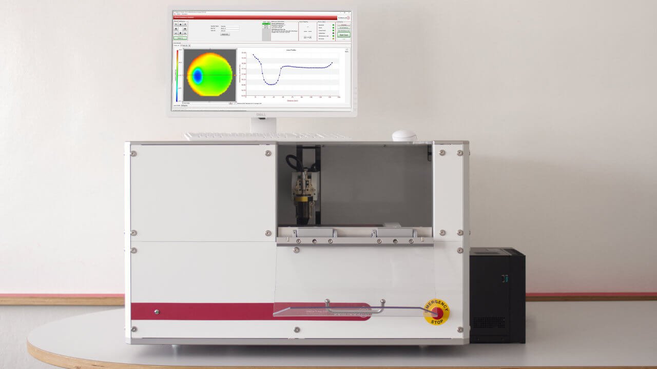 Fully automated imaging device with wafer mapping on web interface