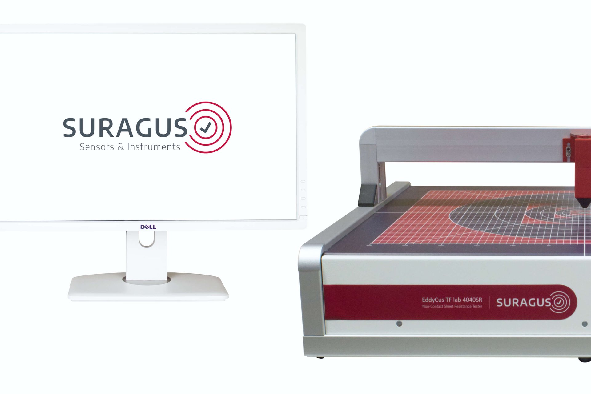 Single point thin film sheet resistance measurement device EddyCus® TF lab 2020SR isometric view