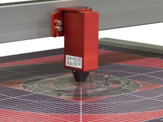 The non-contact electrical anisotropy and sheet resistance measurement device EddyCus TF lab 4040A is measuring a foil with a conductive coating