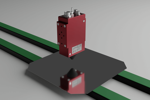 Side view of the non-contact eddy current "Sensor M" for sheet resistance, metal layer thickness and resistivity measurement in production environment