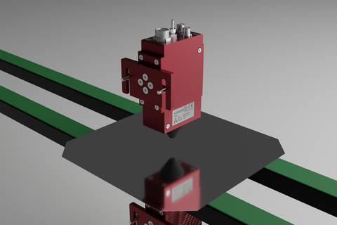 Side view of the non-contact eddy current "Sensor M" for sheet resistance, metal layer thickness and resistivity measurement in production environment