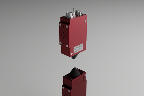 Side view of the non-contact eddy current "Sensor M" for sheet resistance, metal layer thickness and resistivity measurement