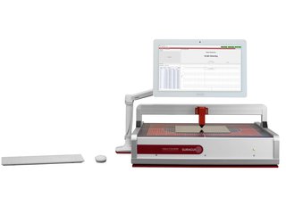 Measurement of sheet resistance EddyCus® TF lab 4040SR of a glass and software