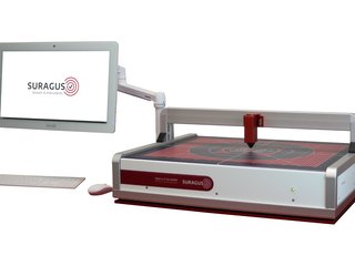 Single point sheet resistance tester EddyCus® TF lab 4040SR with wafer